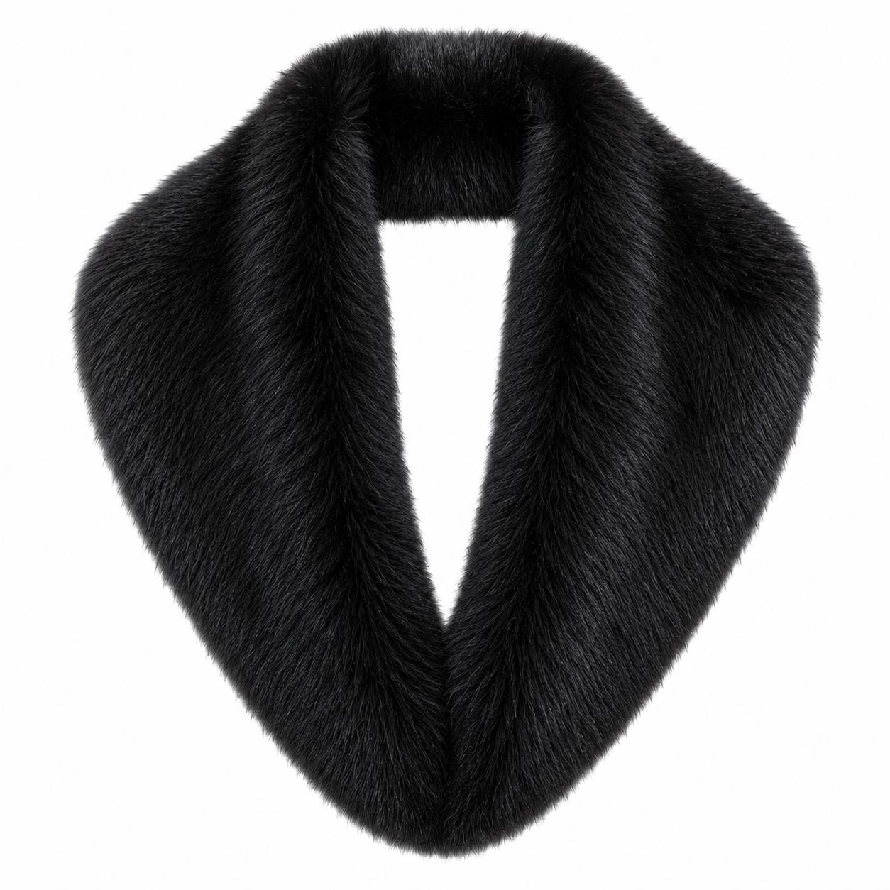 YULVET Cuello de Pelo Sintético Suave y Elegante para Mujer, Accesorio de Abrigo con Diseño Alargado y Puntas Estrechas para Vestidos, Chaquetas y Looks de Fiesta