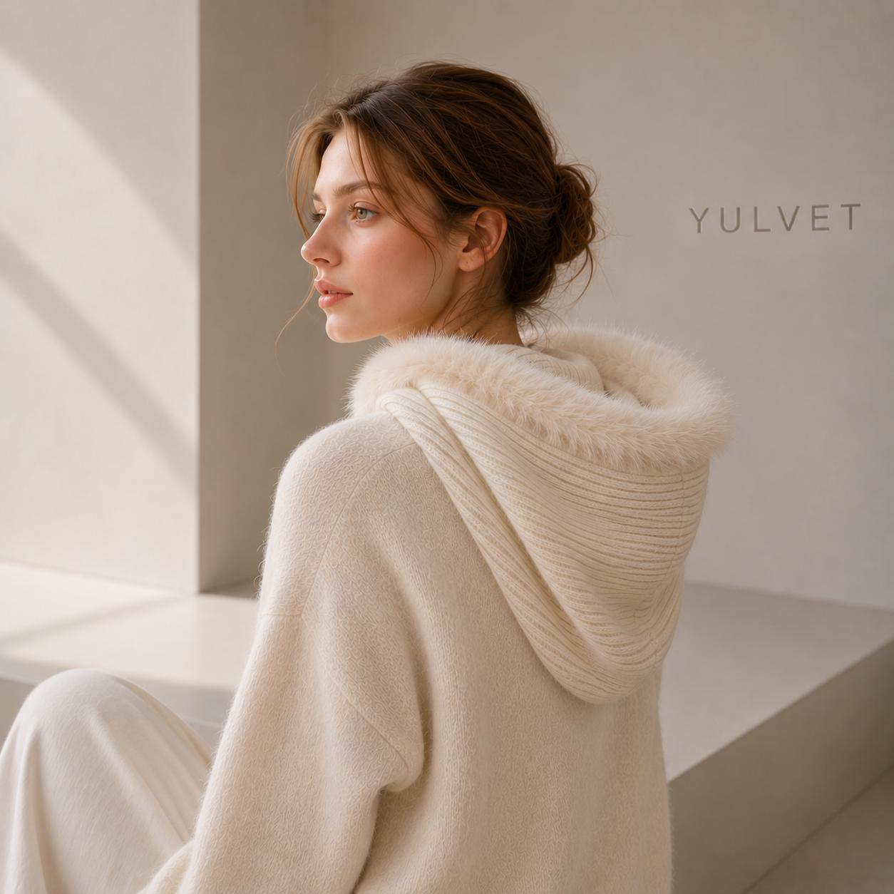 YULVET Balaclava de Punto con Capucha Integrada y Cuello Envolvente, Diseño Multifunción con Cordón Ajustable, Cálida y Cómoda para Otoño e Invierno, Talla Única