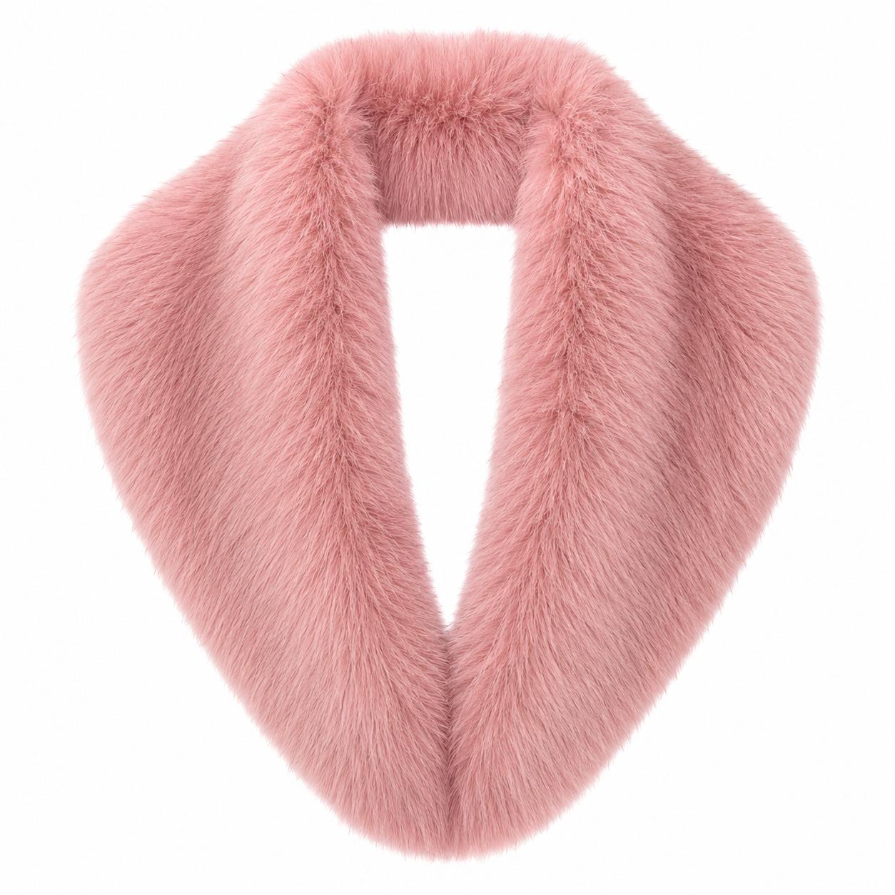 YULVET Cuello de Pelo Sintético Suave y Elegante para Mujer, Accesorio de Abrigo con Diseño Alargado y Puntas Estrechas para Vestidos, Chaquetas y Looks de Fiesta