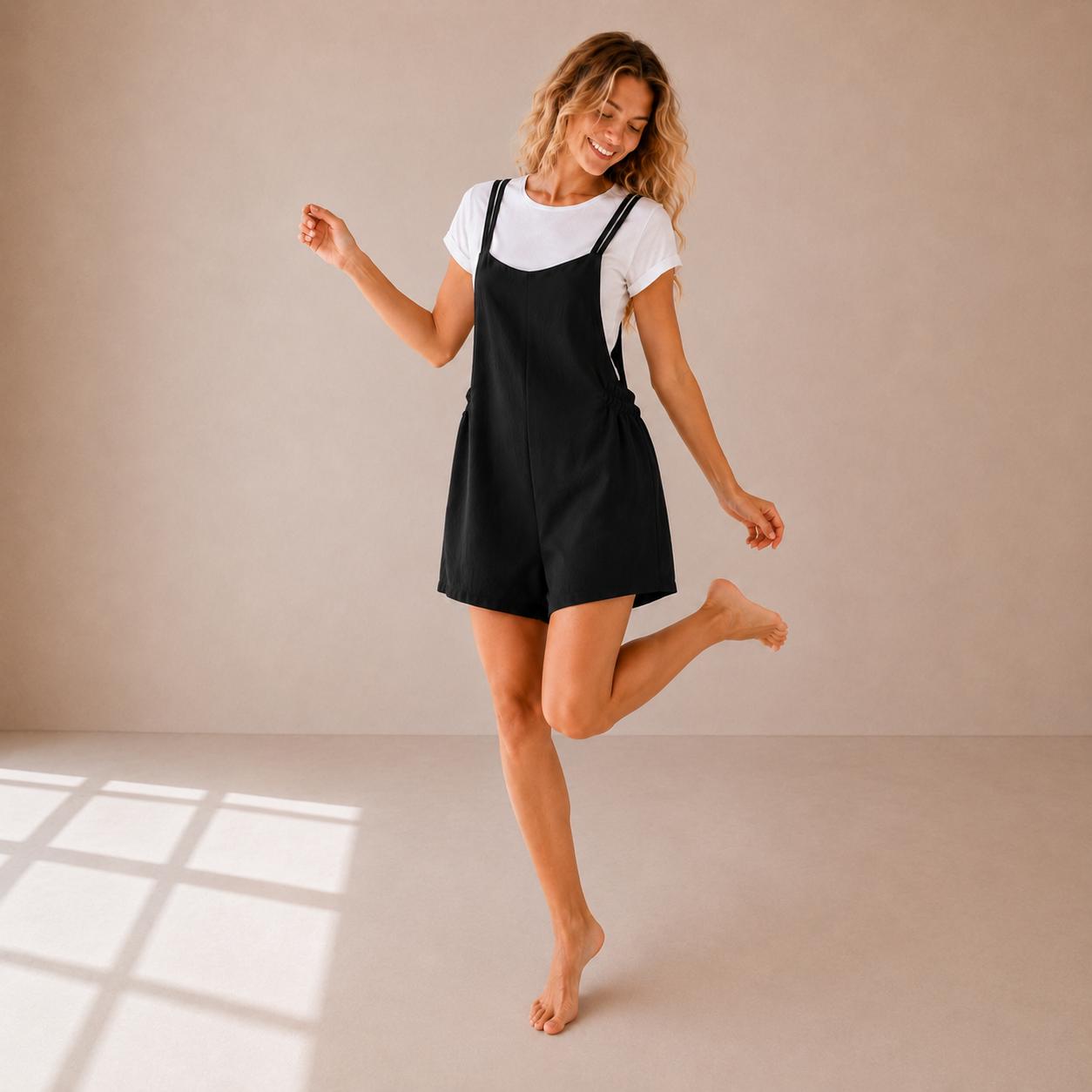 YULVET Mono 2 piezas efecto conjunto  Cómodo, fluido y súper favorecedor Perfecto para el día a día sin complicarte el look