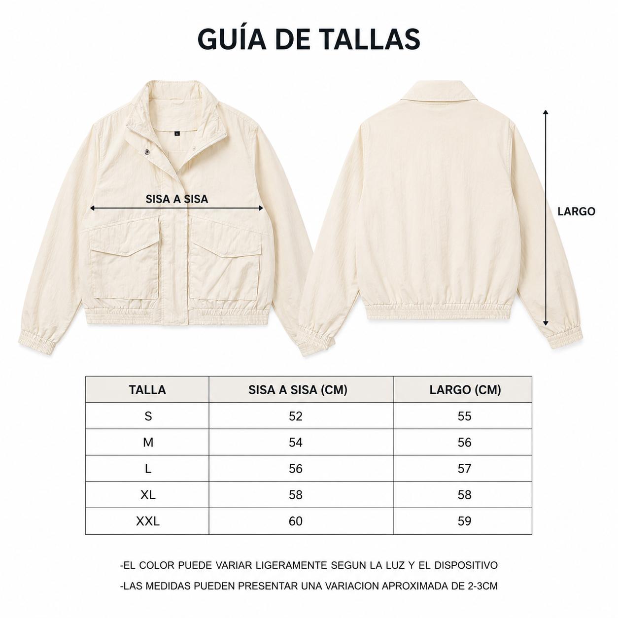 YULVET Chaqueta Ligera de Mujer con Cuello Alto, Cierre Frontal, Bolsillos Amplios, Puños Elásticos y Diseño Casual de Entretiempo