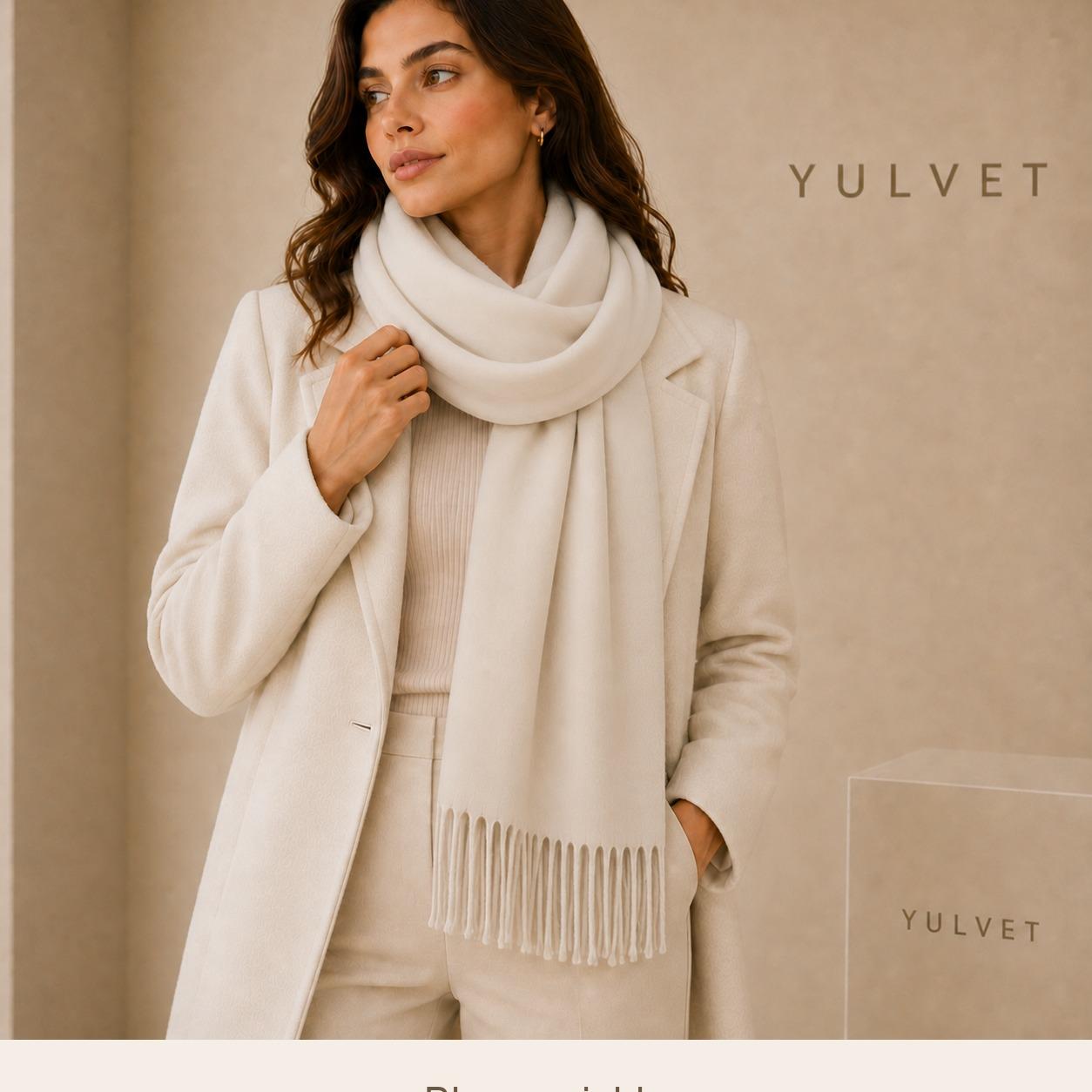 YULVET Bufanda para mujer de tacto suave con flecos, tejido liso ligero y caída elegante, accesorio versátil para uso diario, oficina, viajes y regalo