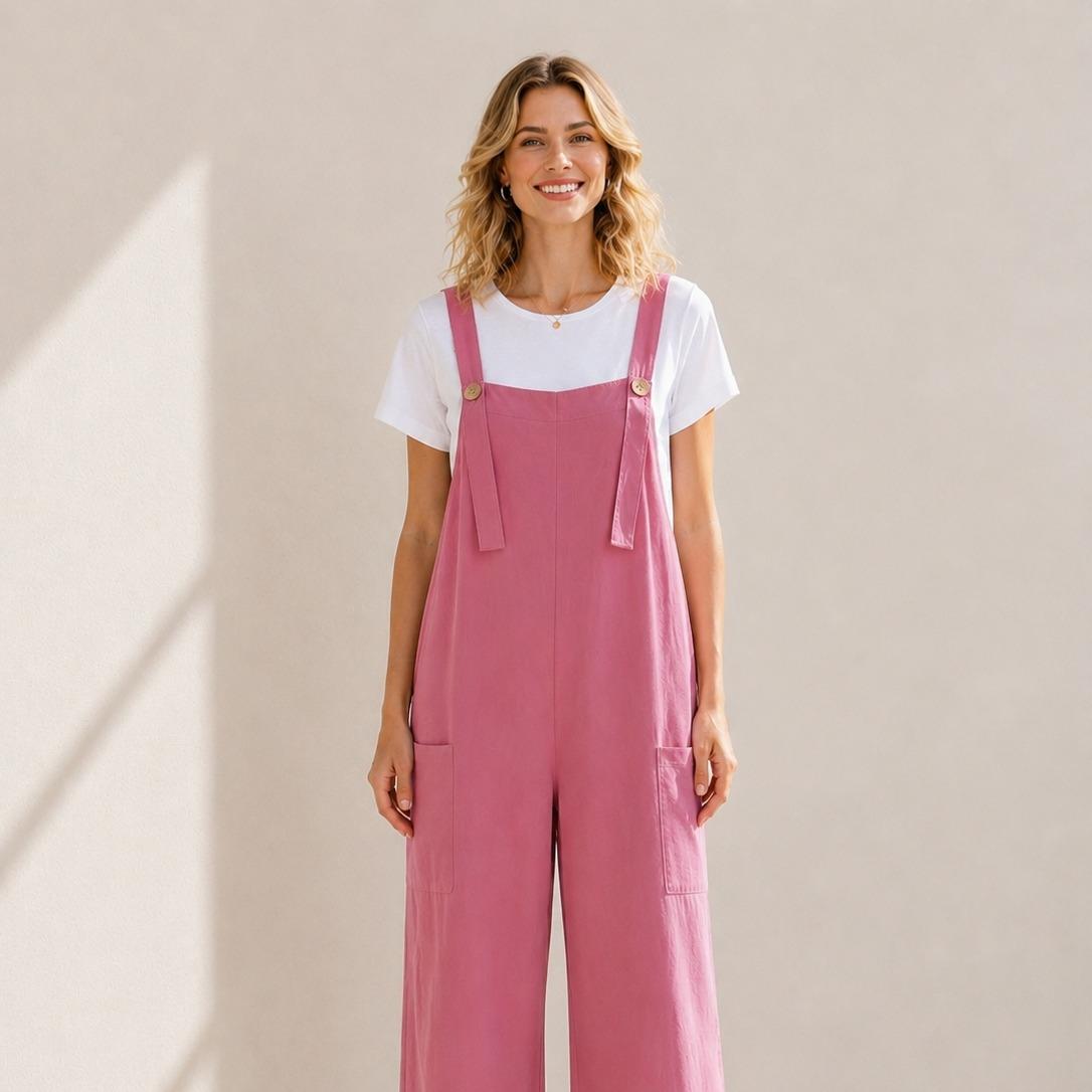 YULVET Mono 2 piezas efecto conjunto  Cómodo, fluido y súper favorecedor Perfecto para el día a día sin complicarte el look