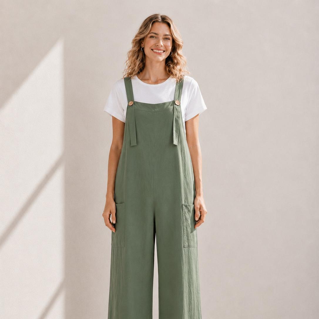 YULVET Mono 2 piezas efecto conjunto  Cómodo, fluido y súper favorecedor Perfecto para el día a día sin complicarte el look