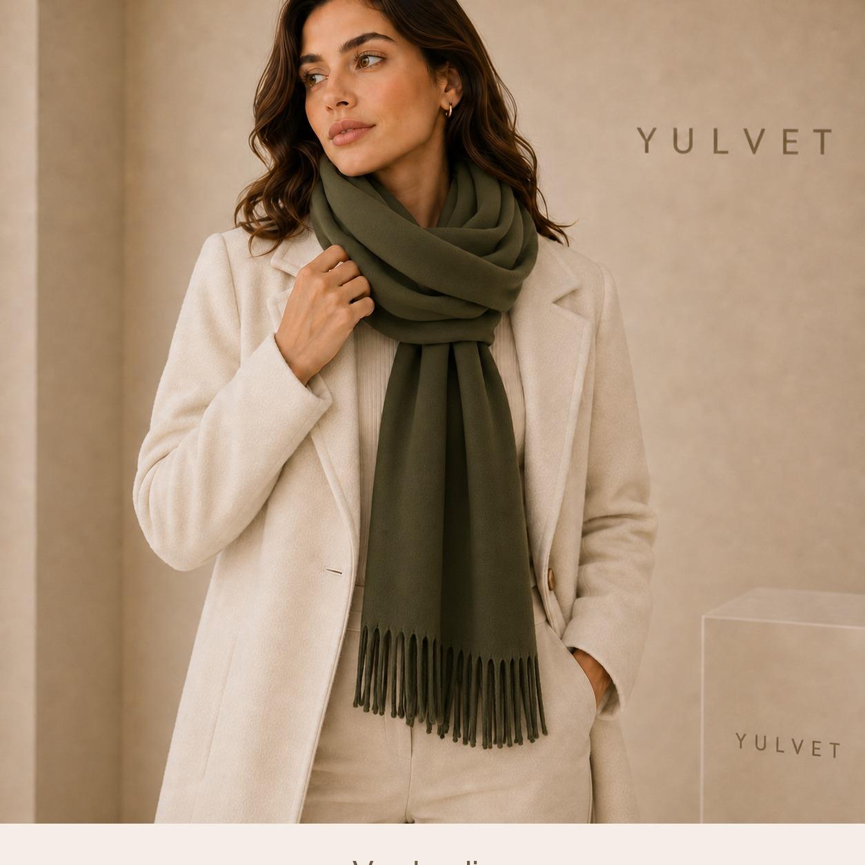YULVET Bufanda para mujer de tacto suave con flecos, tejido liso ligero y caída elegante, accesorio versátil para uso diario, oficina, viajes y regalo