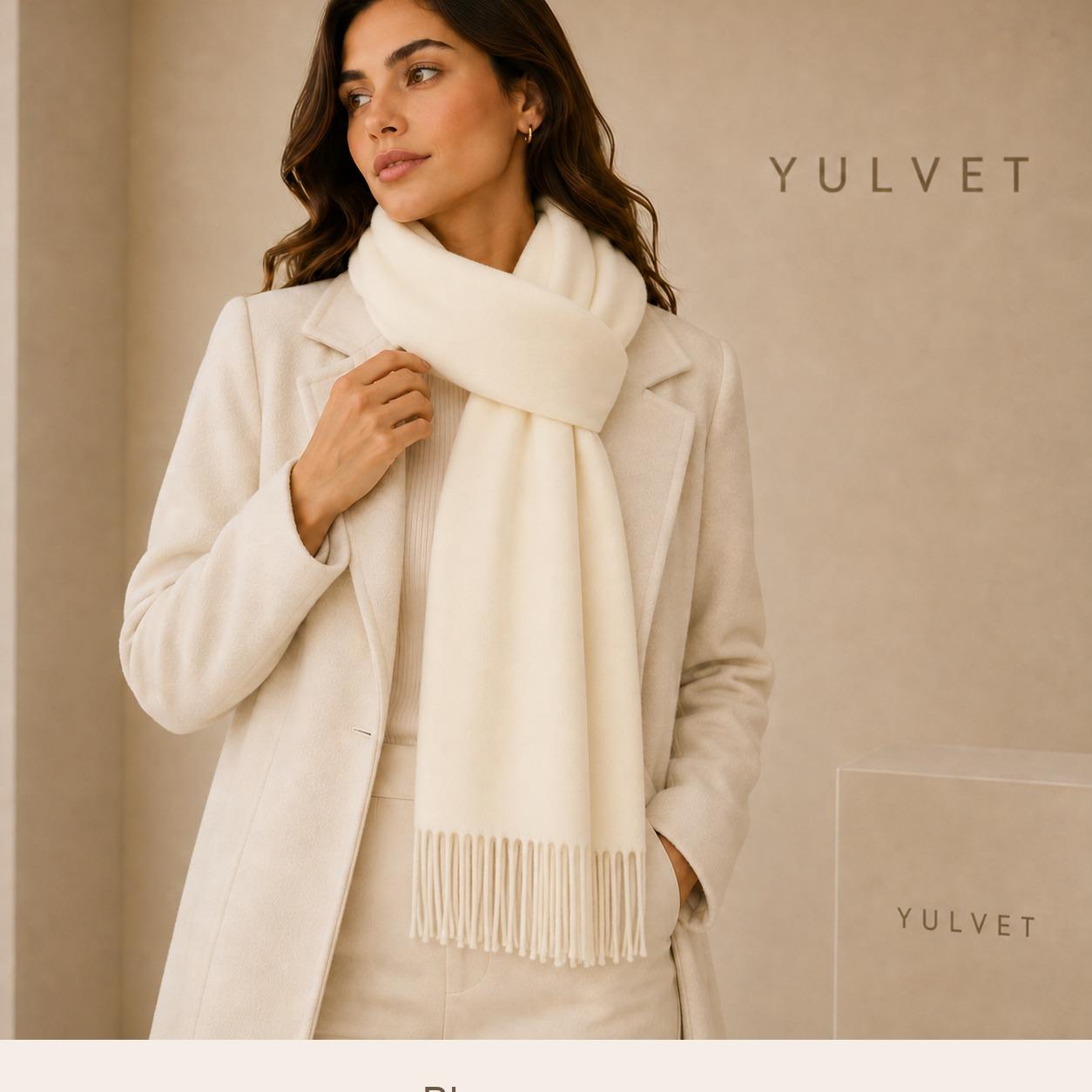 YULVET Bufanda para mujer de tacto suave con flecos, tejido liso ligero y caída elegante, accesorio versátil para uso diario, oficina, viajes y regalo