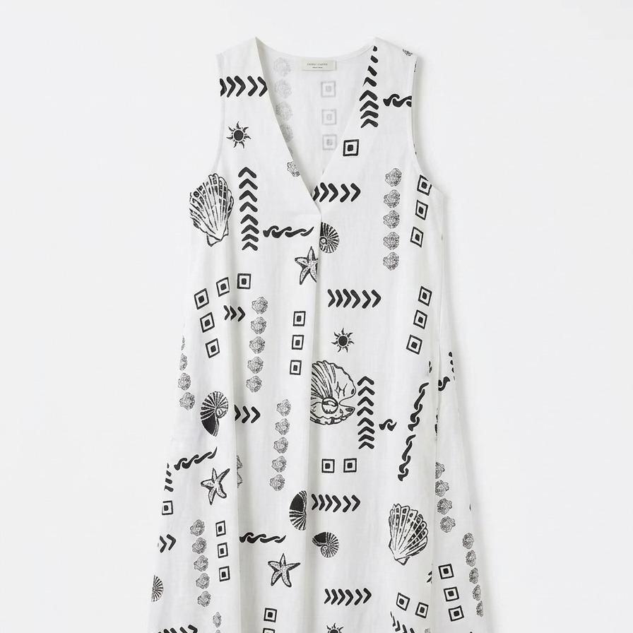 Vestido estampado estilo boho con escote en V, corte fluido y tejido ligero ideal para verano, diseño cómodo y elegante perfecto para looks casuales o vacaciones