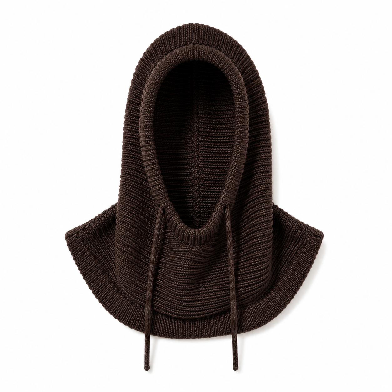 YULVET Balaclava de Punto con Capucha Integrada y Cuello Envolvente, Diseño Multifunción con Cordón Ajustable, Cálida y Cómoda para Otoño e Invierno, Talla Única