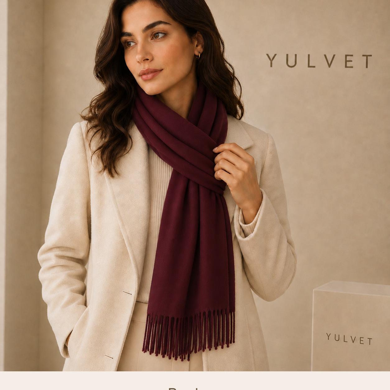 YULVET Bufanda para mujer de tacto suave con flecos, tejido liso ligero y caída elegante, accesorio versátil para uso diario, oficina, viajes y regalo