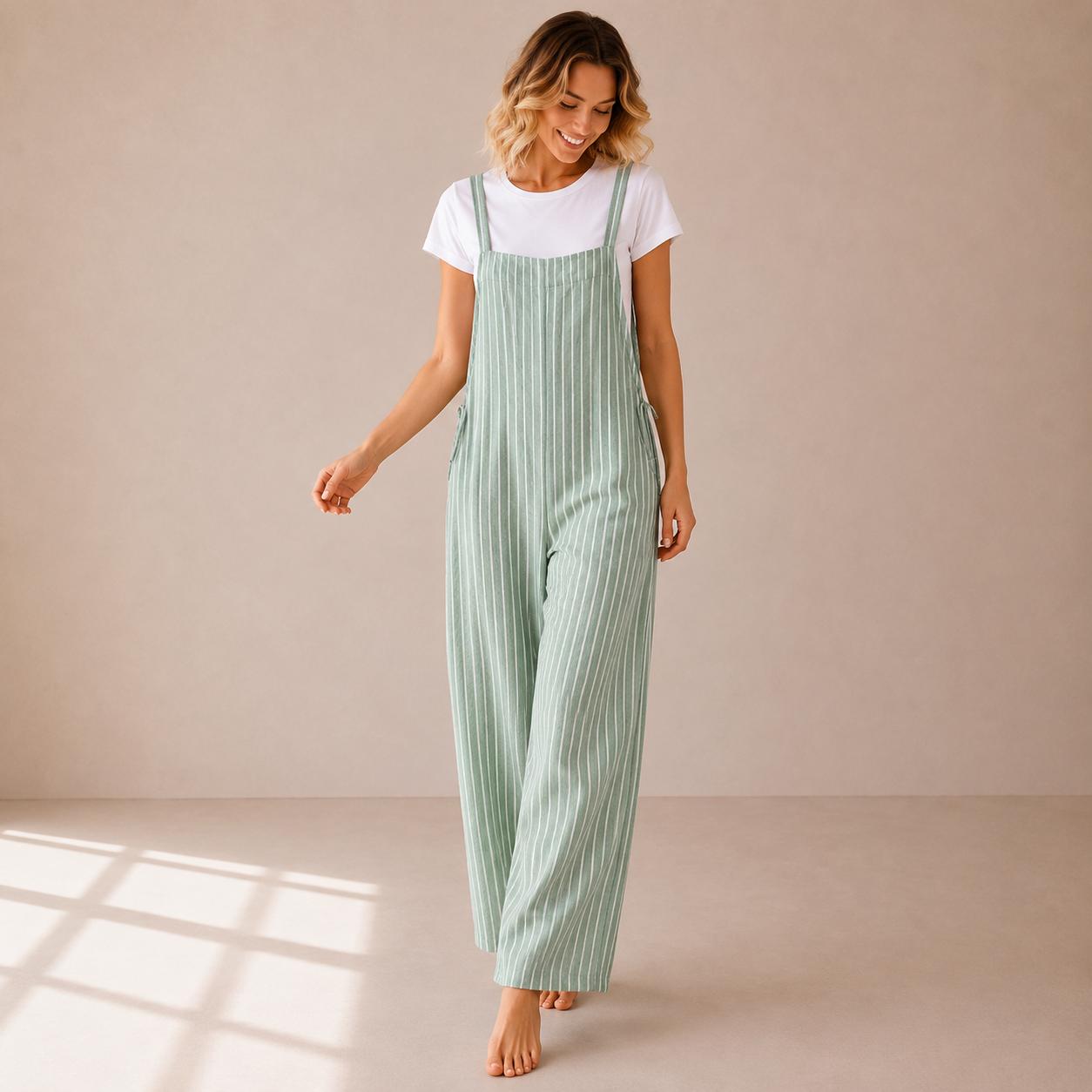 YULVET Mono 2 piezas efecto conjunto  Cómodo, fluido y súper favorecedor Perfecto para el día a día sin complicarte el look