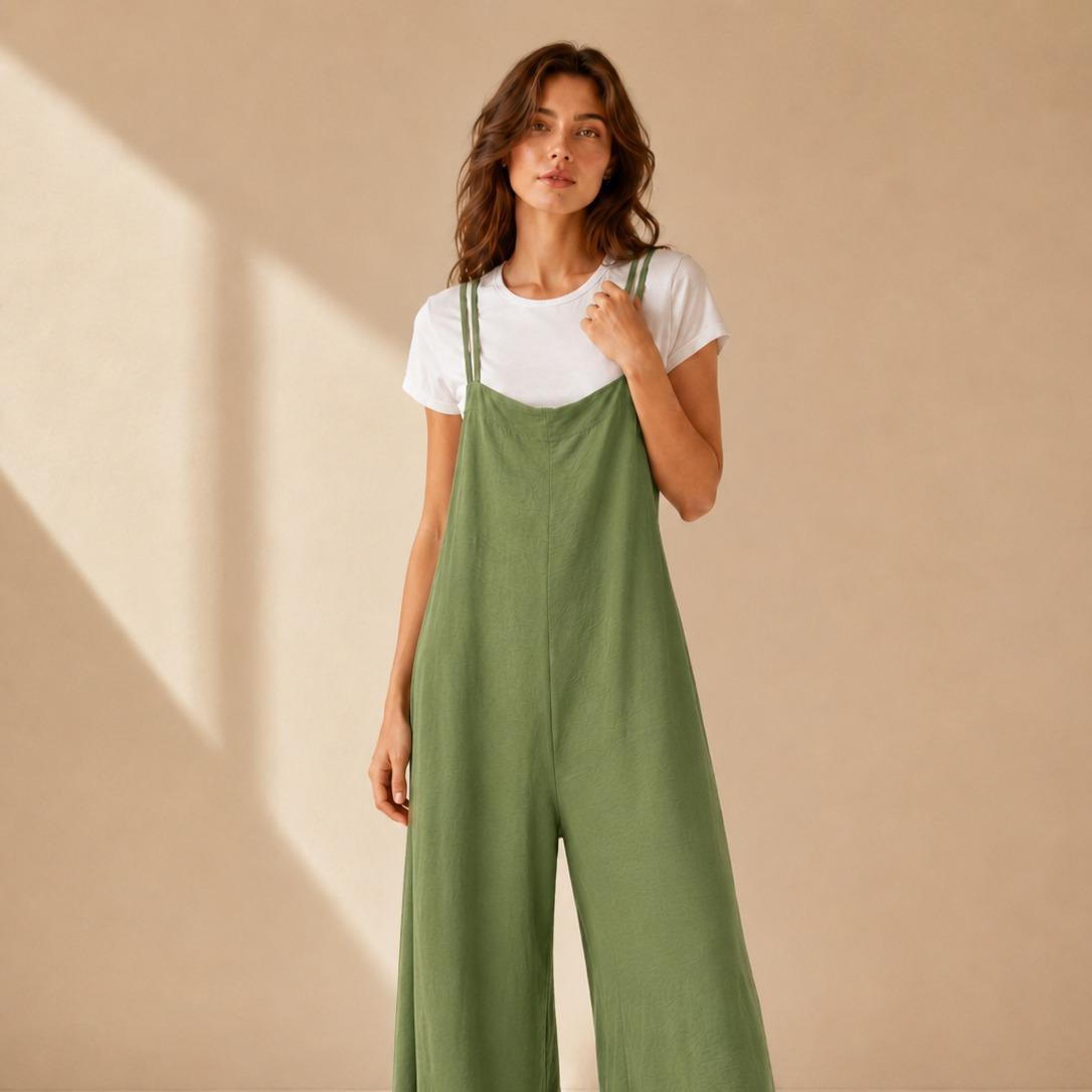 YULVET Mono 2 piezas efecto conjunto  Cómodo, fluido y súper favorecedor Perfecto para el día a día sin complicarte el look