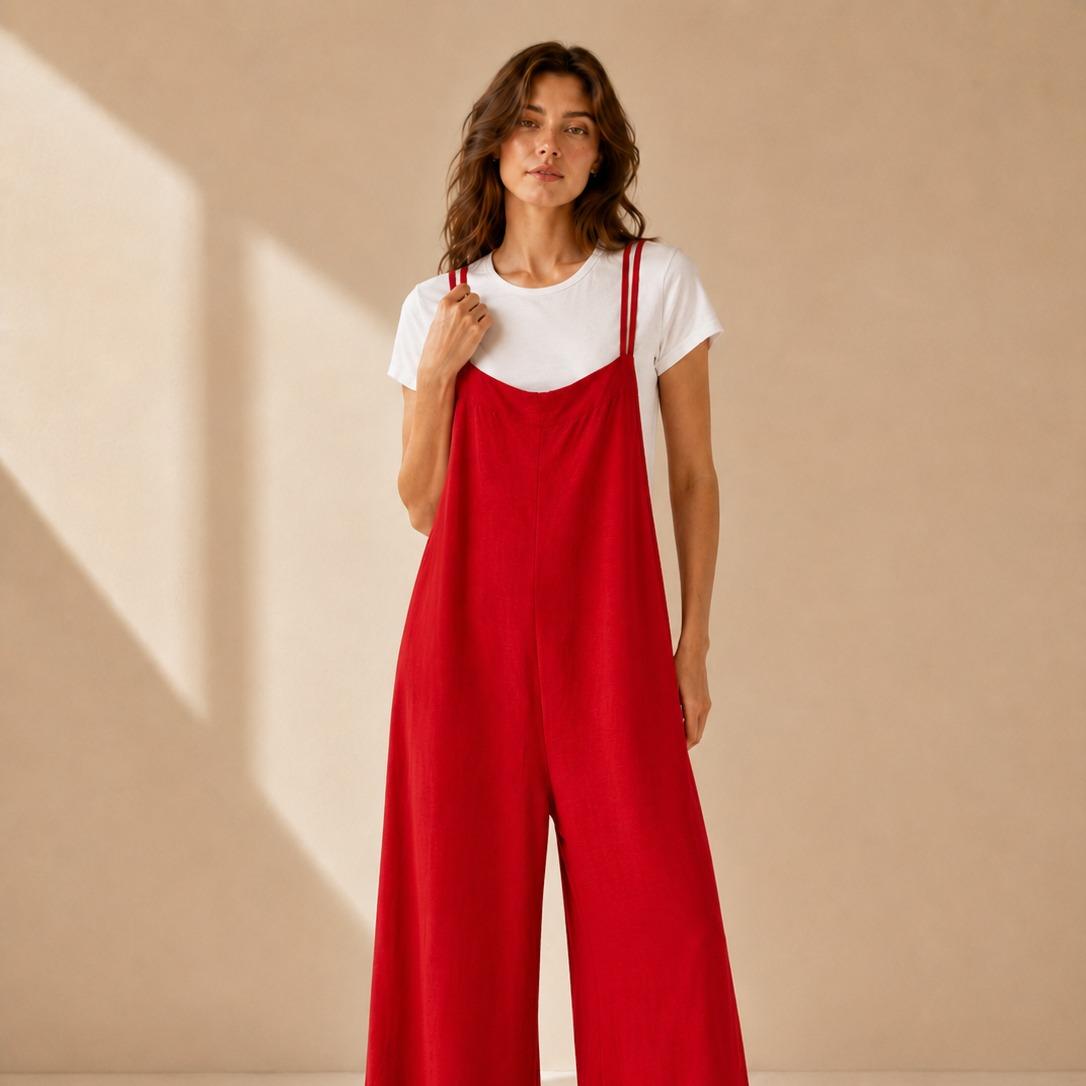 YULVET Mono 2 piezas efecto conjunto  Cómodo, fluido y súper favorecedor Perfecto para el día a día sin complicarte el look