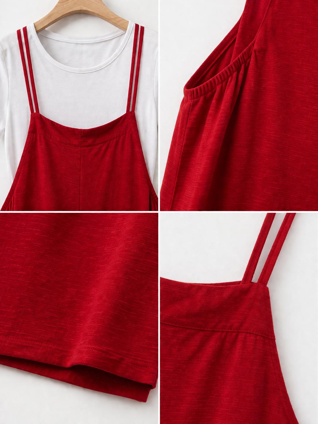 YULVET Mono 2 piezas efecto conjunto  Cómodo, fluido y súper favorecedor Perfecto para el día a día sin complicarte el look
