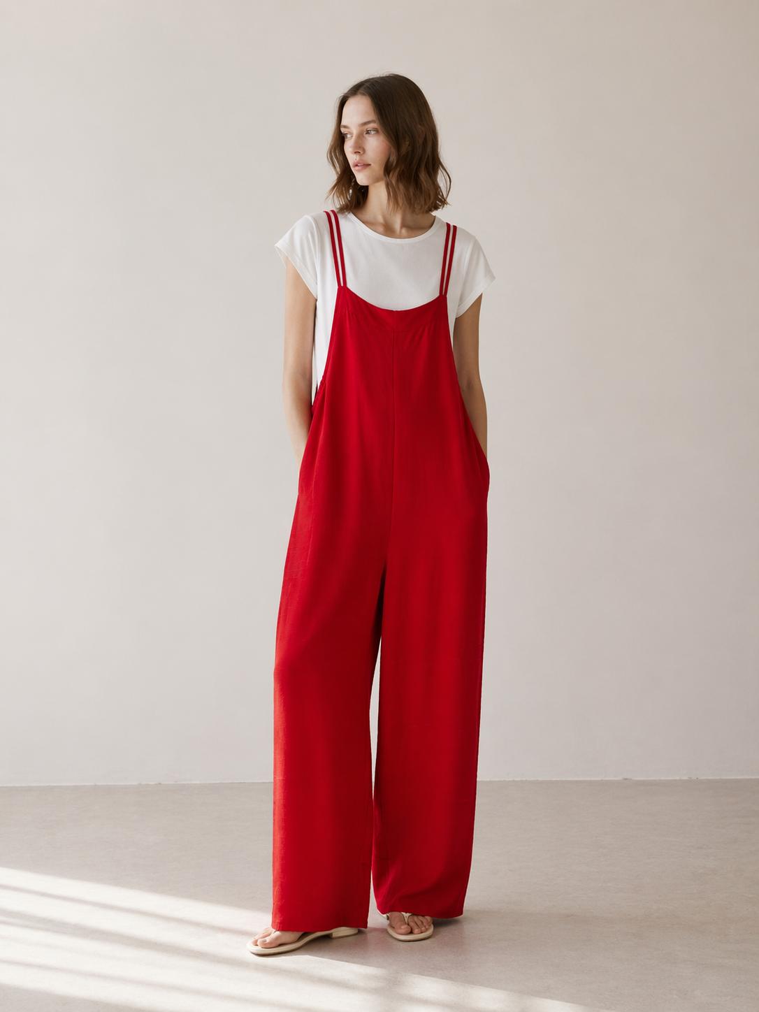 YULVET Mono 2 piezas efecto conjunto  Cómodo, fluido y súper favorecedor Perfecto para el día a día sin complicarte el look