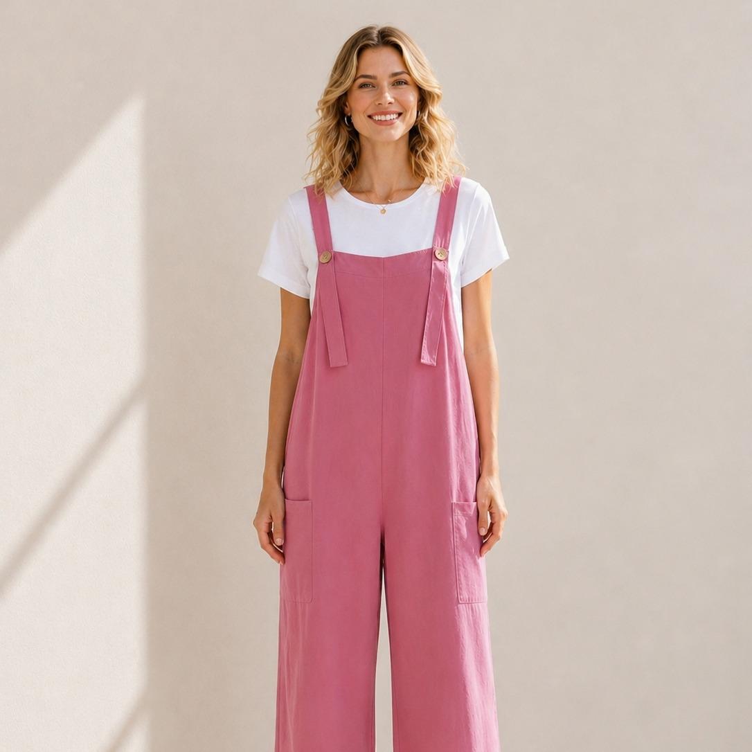 YULVET Mono 2 piezas efecto conjunto  Cómodo, fluido y súper favorecedor Perfecto para el día a día sin complicarte el look