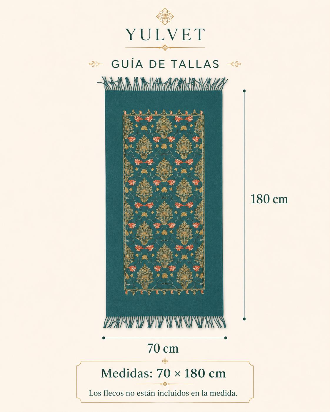YULVET Bufanda de punto suave con estampado ornamental tipo jacquard, acabado elegante con flecos y diseño versátil para otoño e invierno
