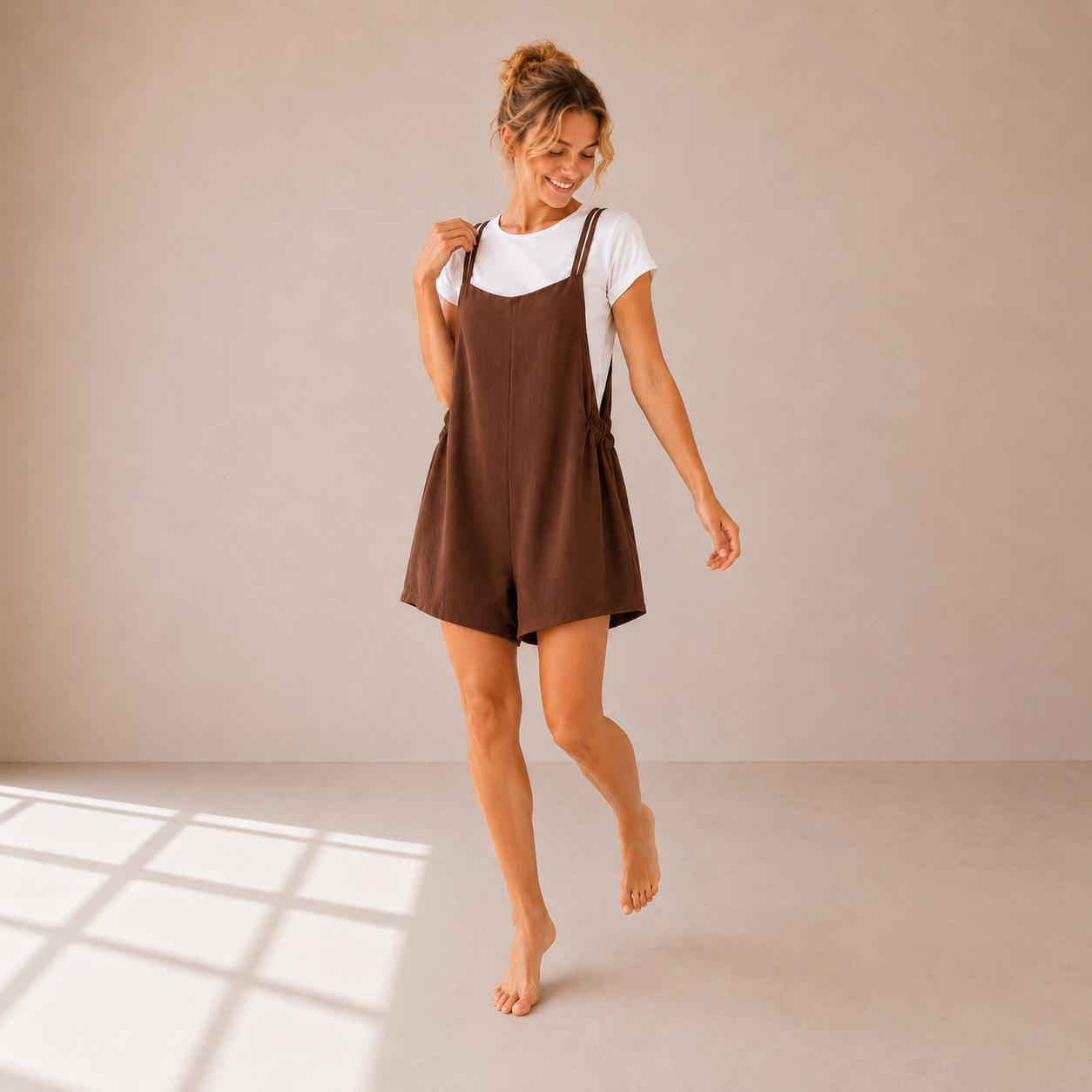 YULVET Mono 2 piezas efecto conjunto  Cómodo, fluido y súper favorecedor Perfecto para el día a día sin complicarte el look