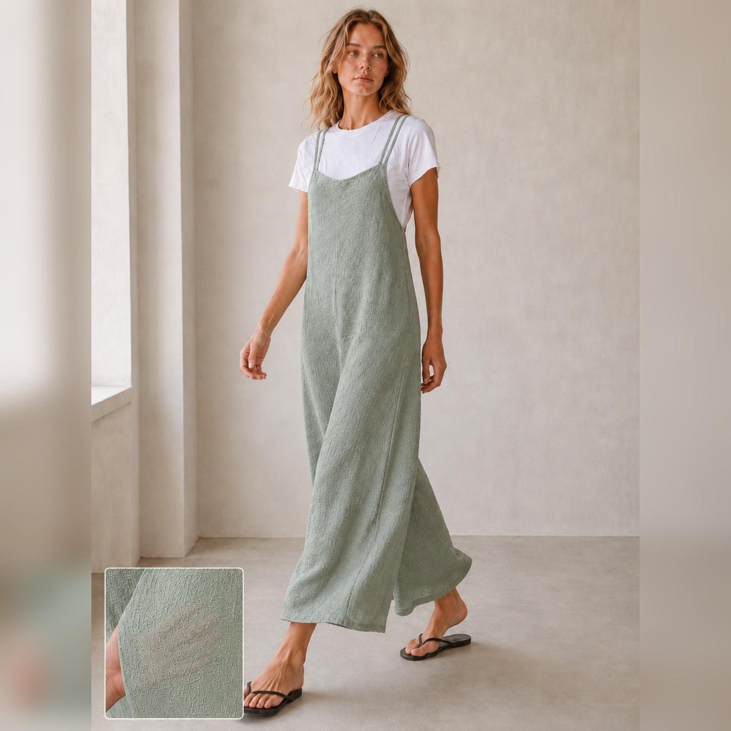 YULVET Mono 2 piezas efecto conjunto  Cómodo, fluido y súper favorecedor Perfecto para el día a día sin complicarte el look
