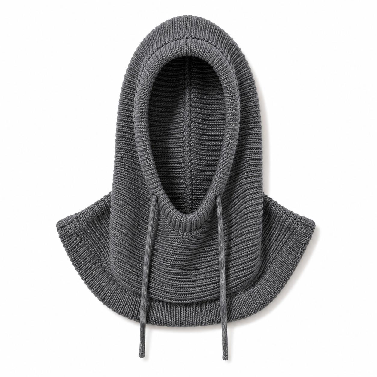 YULVET Balaclava de Punto con Capucha Integrada y Cuello Envolvente, Diseño Multifunción con Cordón Ajustable, Cálida y Cómoda para Otoño e Invierno, Talla Única