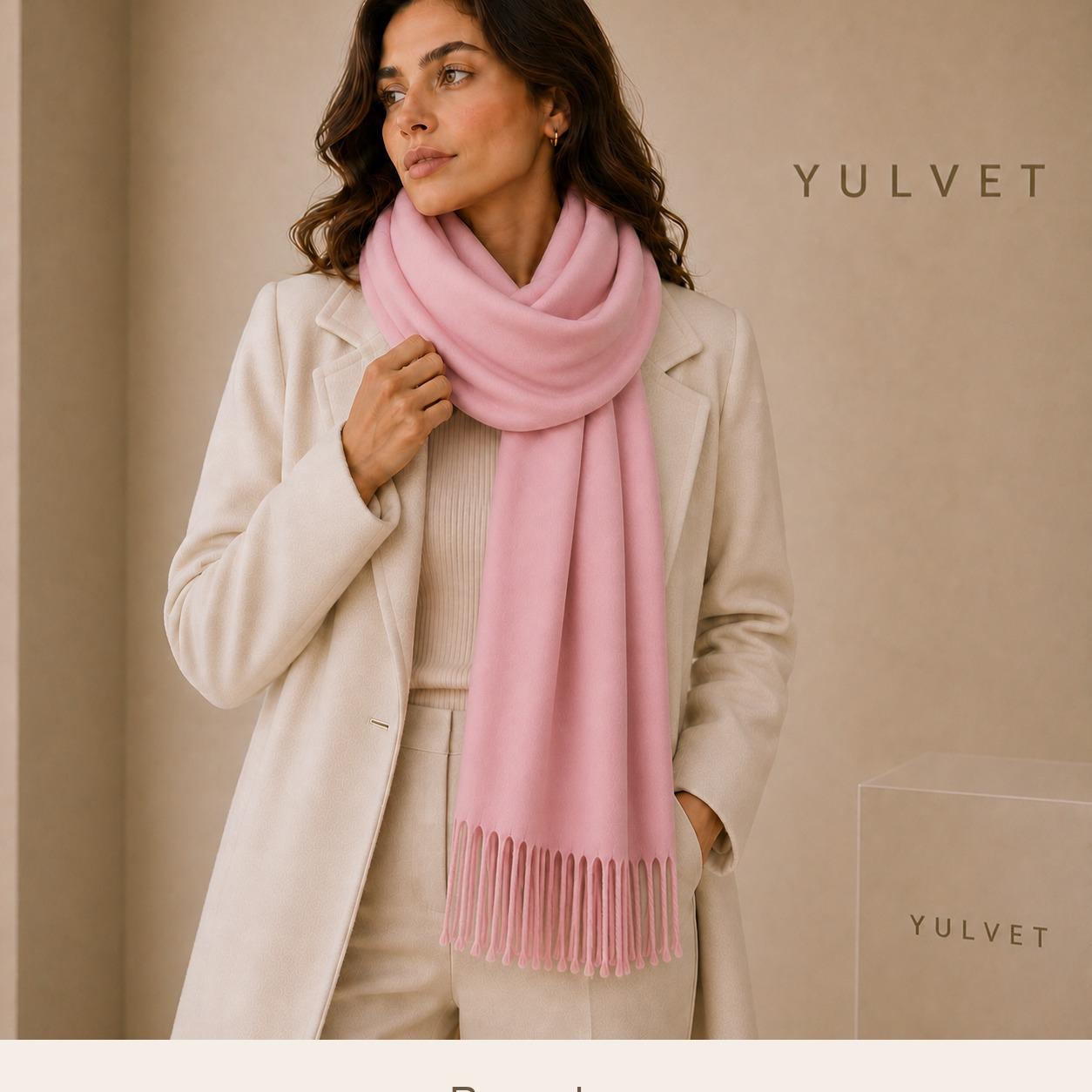 YULVET Bufanda para mujer de tacto suave con flecos, tejido liso ligero y caída elegante, accesorio versátil para uso diario, oficina, viajes y regalo