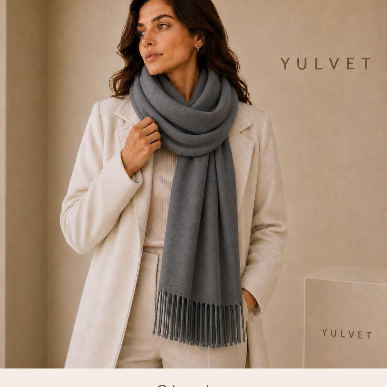 YULVET Bufanda para mujer de tacto suave con flecos, tejido liso ligero y caída elegante, accesorio versátil para uso diario, oficina, viajes y regalo