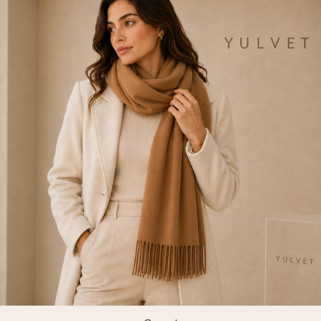YULVET Bufanda para mujer de tacto suave con flecos, tejido liso ligero y caída elegante, accesorio versátil para uso diario, oficina, viajes y regalo