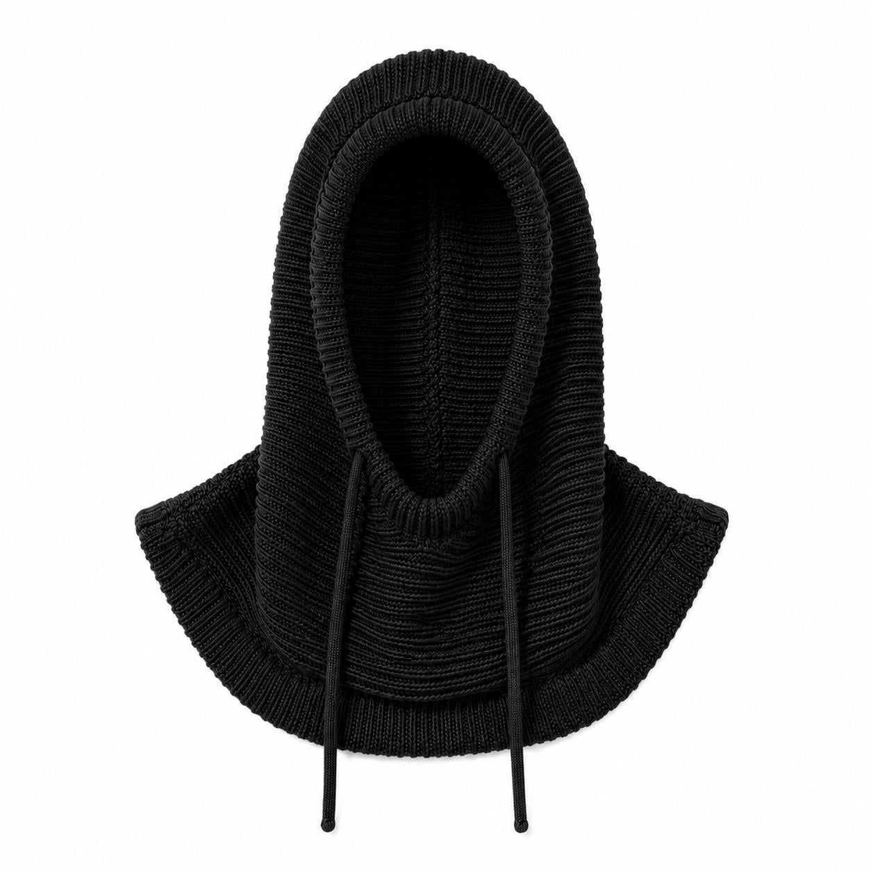 YULVET Balaclava de Punto con Capucha Integrada y Cuello Envolvente, Diseño Multifunción con Cordón Ajustable, Cálida y Cómoda para Otoño e Invierno, Talla Única