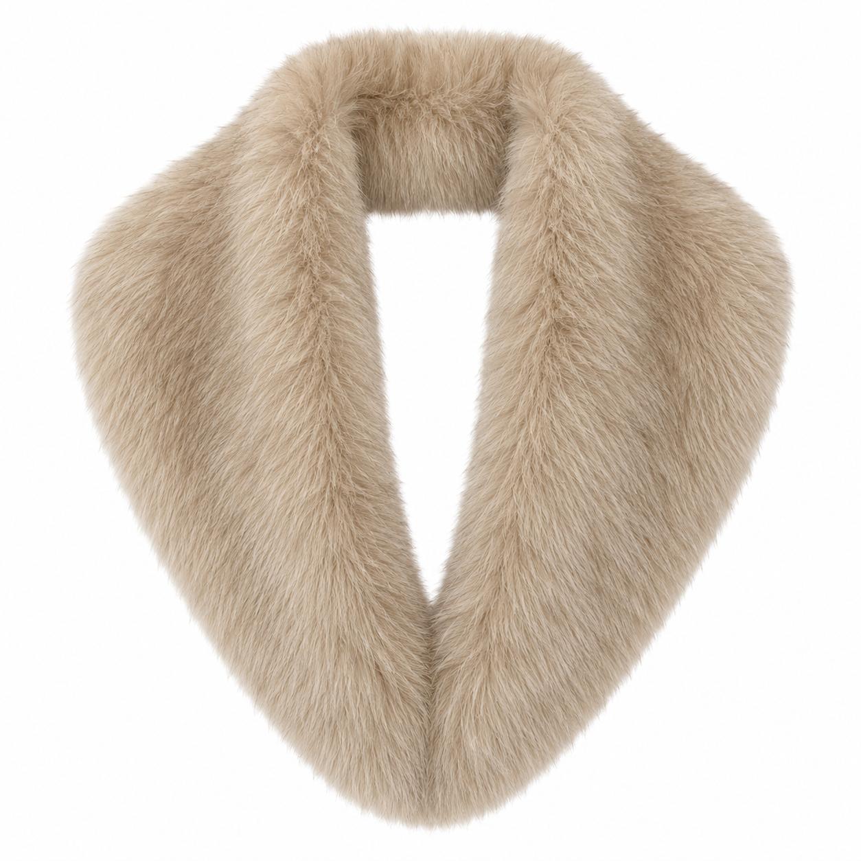 YULVET Cuello de Pelo Sintético Suave y Elegante para Mujer, Accesorio de Abrigo con Diseño Alargado y Puntas Estrechas para Vestidos, Chaquetas y Looks de Fiesta