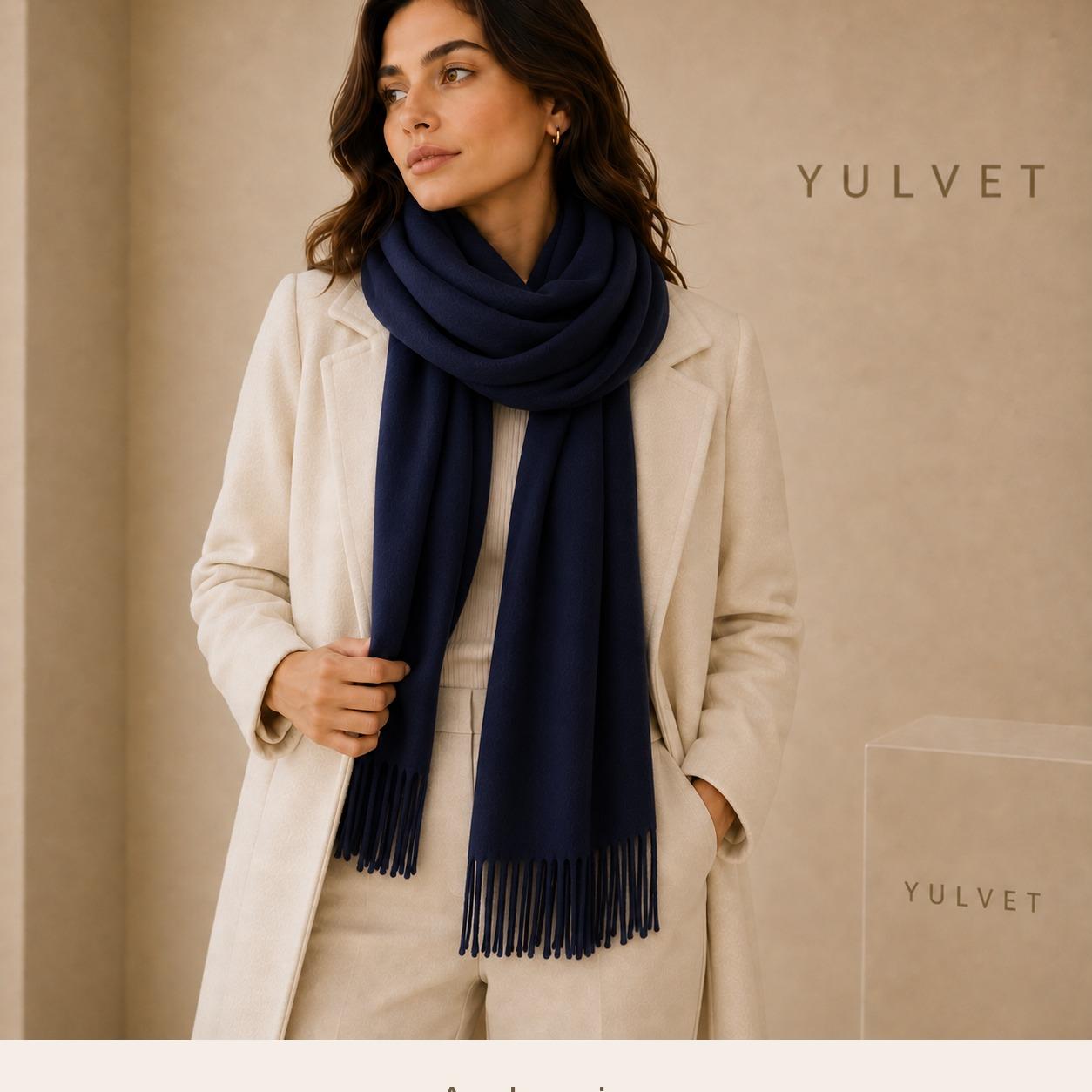 YULVET Bufanda para mujer de tacto suave con flecos, tejido liso ligero y caída elegante, accesorio versátil para uso diario, oficina, viajes y regalo