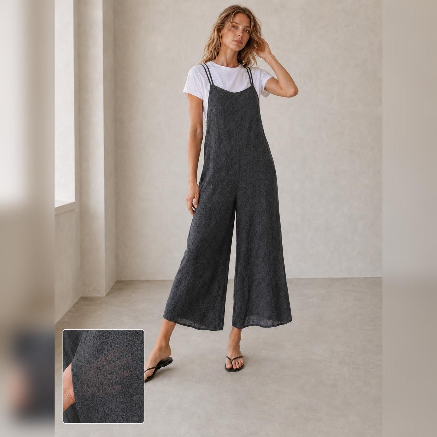 YULVET Mono 2 piezas efecto conjunto  Cómodo, fluido y súper favorecedor Perfecto para el día a día sin complicarte el look