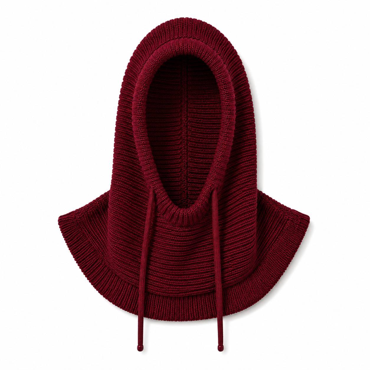 YULVET Balaclava de Punto con Capucha Integrada y Cuello Envolvente, Diseño Multifunción con Cordón Ajustable, Cálida y Cómoda para Otoño e Invierno, Talla Única